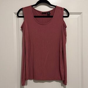 Tahari long sleeve cold shoulder dusty rose size small